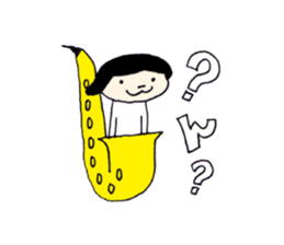 I live in the sax (Female version) sticker #13150139