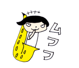 I live in the sax (Female version) sticker #13150144