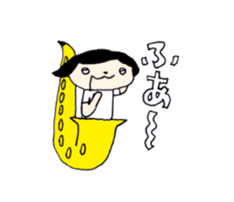 I live in the sax (Female version) sticker #13150151