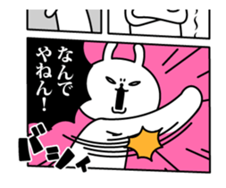 Rabbit cartoon slides sticker #13150959