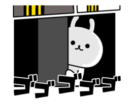 Rabbit cartoon slides sticker #13150967