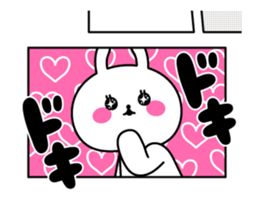 Rabbit cartoon slides sticker #13150969