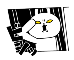Rabbit cartoon slides sticker #13150970