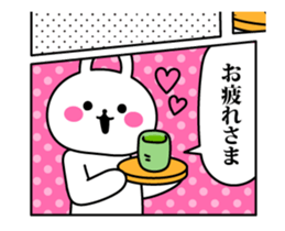 Rabbit cartoon slides sticker #13150971