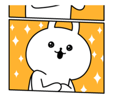 Rabbit cartoon slides sticker #13150977