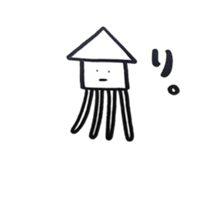 squid sticker is easy to use sticker #13153595