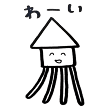 squid sticker is easy to use sticker #13153605