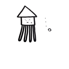 squid sticker is easy to use sticker #13153606