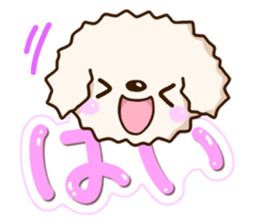 White Toy poodle. sticker #13154271