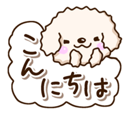 White Toy poodle. sticker #13154276