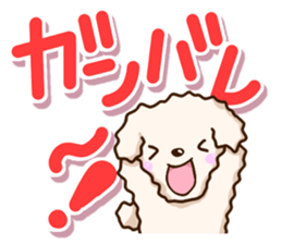 White Toy poodle. sticker #13154281