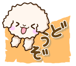 White Toy poodle. sticker #13154289