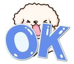 White Toy poodle. sticker #13154294