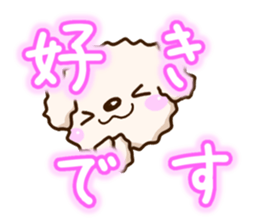 White Toy poodle. sticker #13154301