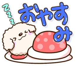 White Toy poodle. sticker #13154309