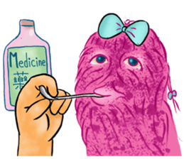 A hairy creature family sticker #13154705