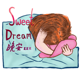 A hairy creature family sticker #13154707