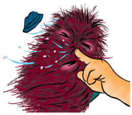 A hairy creature family sticker #13154716