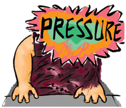 A hairy creature family sticker #13154720