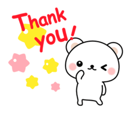 Greetings sticker of polar Bear. Basic 1 sticker #13157307