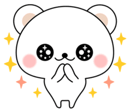 Greetings sticker of polar Bear. Basic 1 sticker #13157317