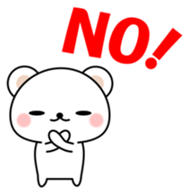 Greetings sticker of polar Bear. Basic 1 sticker #13157323