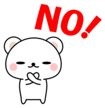 Greetings sticker of polar Bear. Basic 1 sticker #13157323