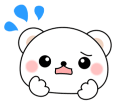 Greetings sticker of polar Bear. Basic 1 sticker #13157325