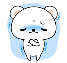 Greetings sticker of polar Bear. Basic 1 sticker #13157327