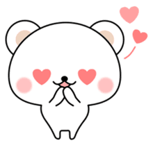 Greetings sticker of polar Bear. Basic 1 sticker #13157329