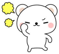 Greetings sticker of polar Bear. Basic 1 sticker #13157330