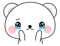 Greetings sticker of polar Bear. Basic 1 sticker #13157331