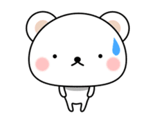 Greetings sticker of polar Bear. Basic 1 sticker #13157333