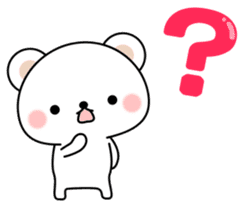 Greetings sticker of polar Bear. Basic 1 sticker #13157334