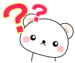 Greetings sticker of polar Bear. Basic 1 sticker #13157335