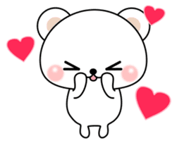 Greetings sticker of polar Bear. Basic 1 sticker #13157336