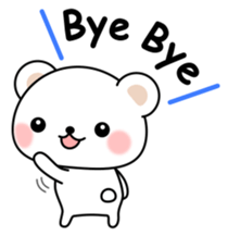 Greetings sticker of polar Bear. Basic 1 sticker #13157341