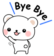 Greetings sticker of polar Bear. Basic 1 sticker #13157341