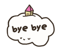 a purple pig,a cloud and house sticker #13158095