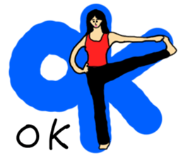 Business Message in yoga poses Sticker sticker #13158785