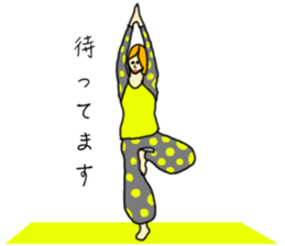 Business Message in yoga poses Sticker sticker #13158788