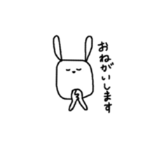 square face rabbits 2 sticker #13158949