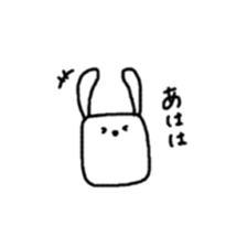 square face rabbits 2 sticker #13158952