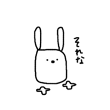 square face rabbits 2 sticker #13158954
