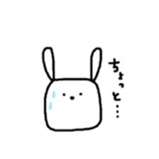 square face rabbits 2 sticker #13158958