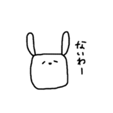 square face rabbits 2 sticker #13158961