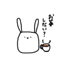 square face rabbits 2 sticker #13158962