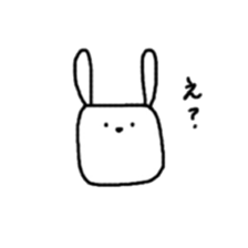 square face rabbits 2 sticker #13158963