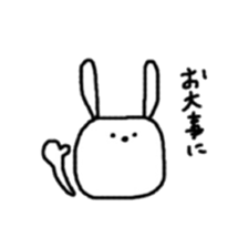 square face rabbits 2 sticker #13158964