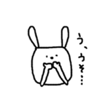 square face rabbits 2 sticker #13158966